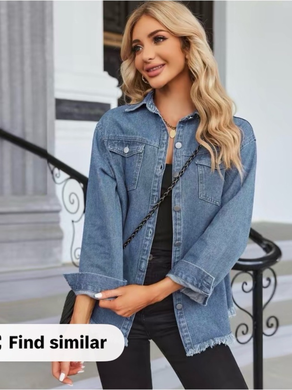 Classic Blue Denim Jacket - Raw Hem